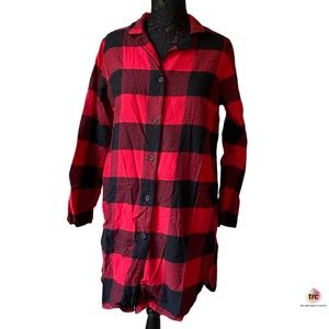 Old Navy Buffalo Check Night Shirt Pajamas women’s size Large
